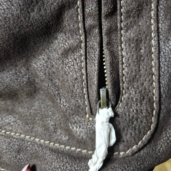 Men's Winter Leather Jacket With Detachable Under Vest And Collar Size XL Tag On - Picture 5 of 16